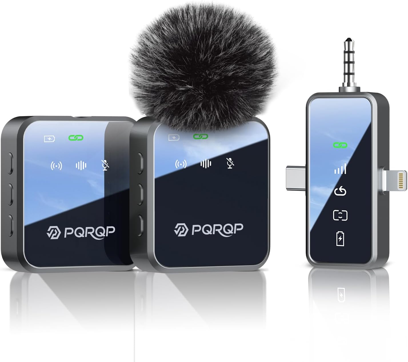 PQRQP 3 in 1 Microphone for iPhone and Android Devices