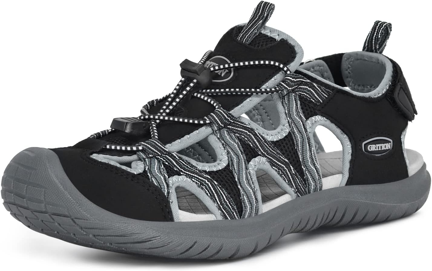 GRITION Women's Closed Toe Hiking Sandals for Summer Adventures