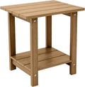 Outdoor Side Table Weather Resistant Double Small Adirondack Side