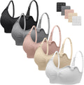 Nursing Bra 5 Pack for Women - Seamless Wireless Maternity Sleep Bra