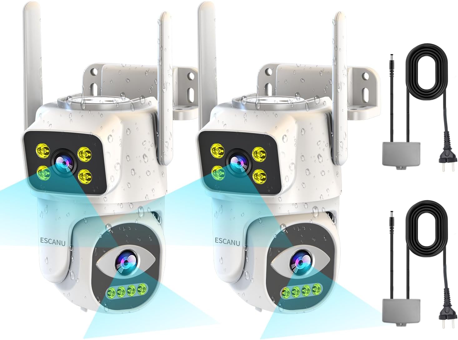Dual Lens Cameras for Home Security with Night Vision and Tracking
