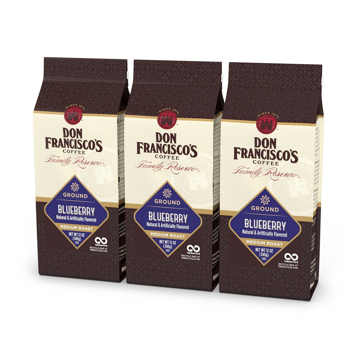 Don Francisco's Blueberry Ground Coffee, Medium Roast Delight