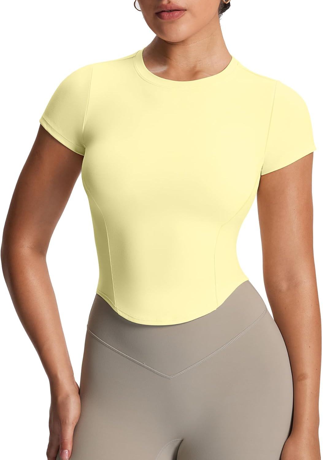 Aoxjox Women's Short Sleeve T-Shirts for Gym and Yoga Wear