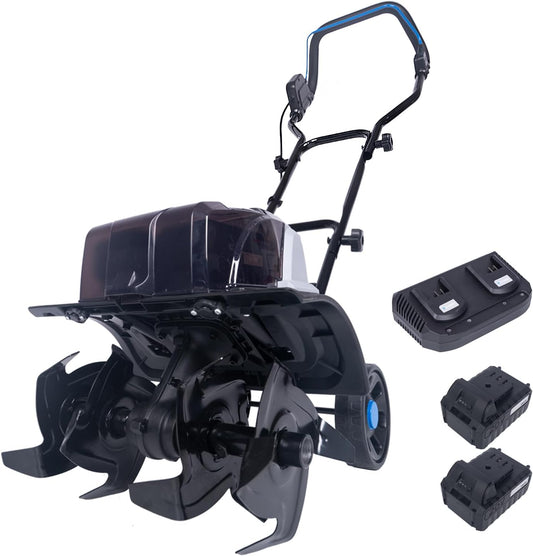 40V Cordless Tiller Cultivator with 16 Steel Tines for Gardening