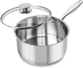 MICHELANGELO 3 Quart Saucepan with Lid - Even Heating, Versatile Use