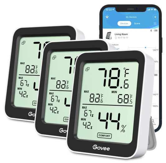 Govee 3-Pack Bluetooth Hygrometer - Monitor Anywhere!