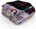 Sacred Thread Fleece Blanket King Size 87in x 95in - Reversible Aztec