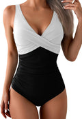 One Piece Tummy Control Swimsuit - Ruched Push Up Slimming Fit waisted