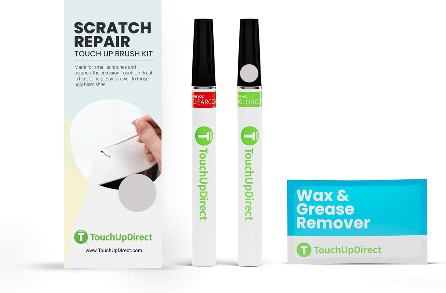TouchUpDirect G1U Ice Silver Metallic Scratch Repair Paint Kit