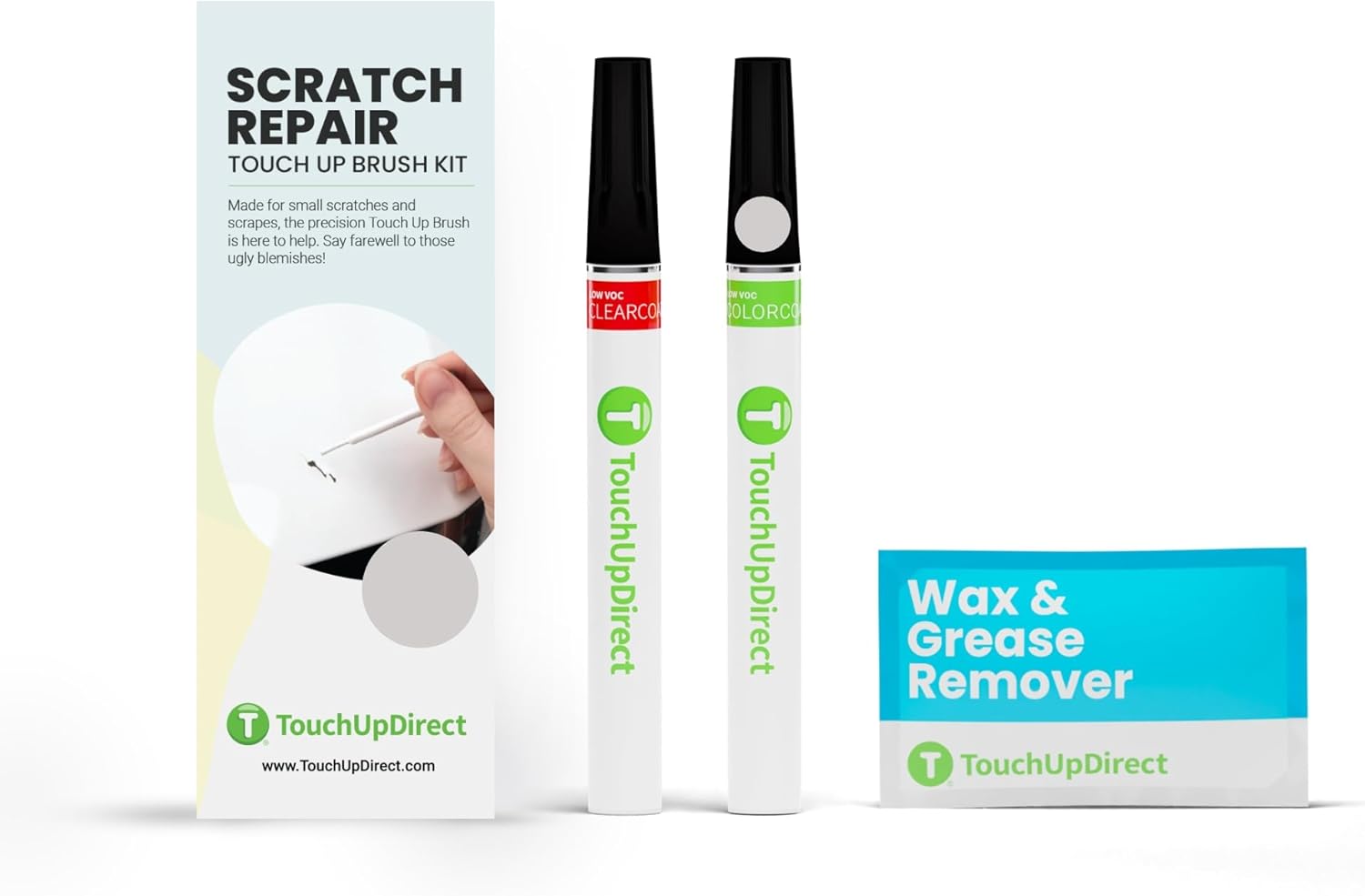 TouchUpDirect G1U Ice Silver Metallic Scratch Repair Paint Kit