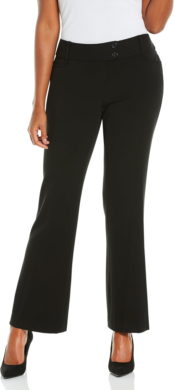 Rafaella Women's Curvy Fit Bootcut Dress Pants for All Occasions