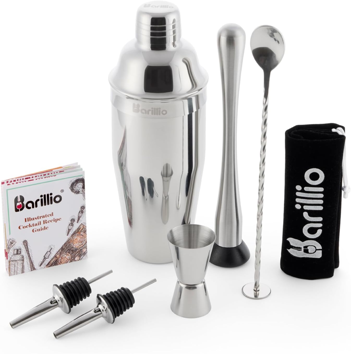 Stainless-Steel Cocktail Shaker Set - Travel Mixology Kit