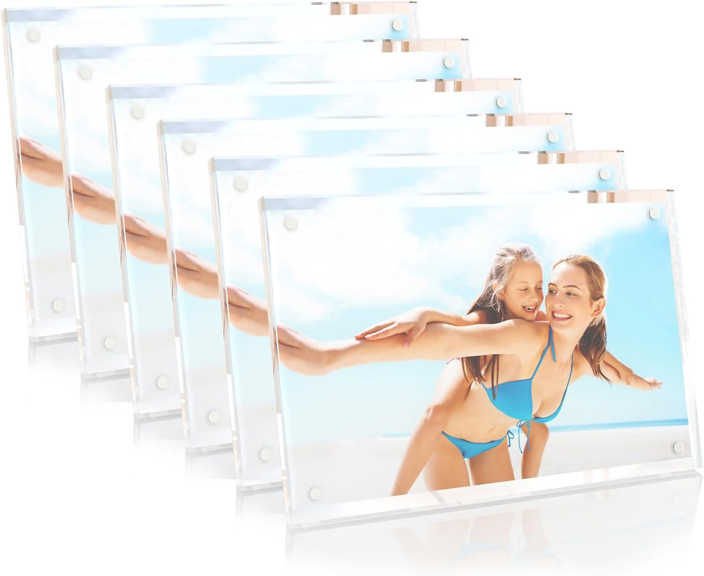HELPLEX 5x7 Inch Acrylic Picture Frames for Tabletop Display
