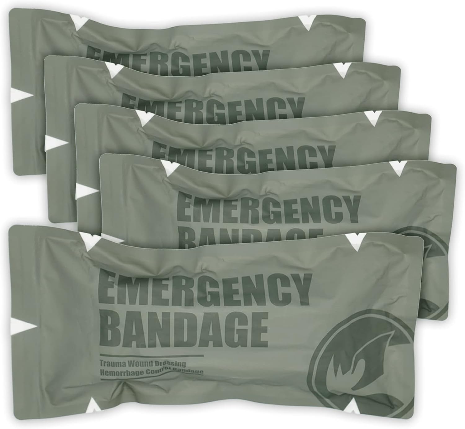 Israeli Style Emergency Bandage for Fast Compression - 5 Pack