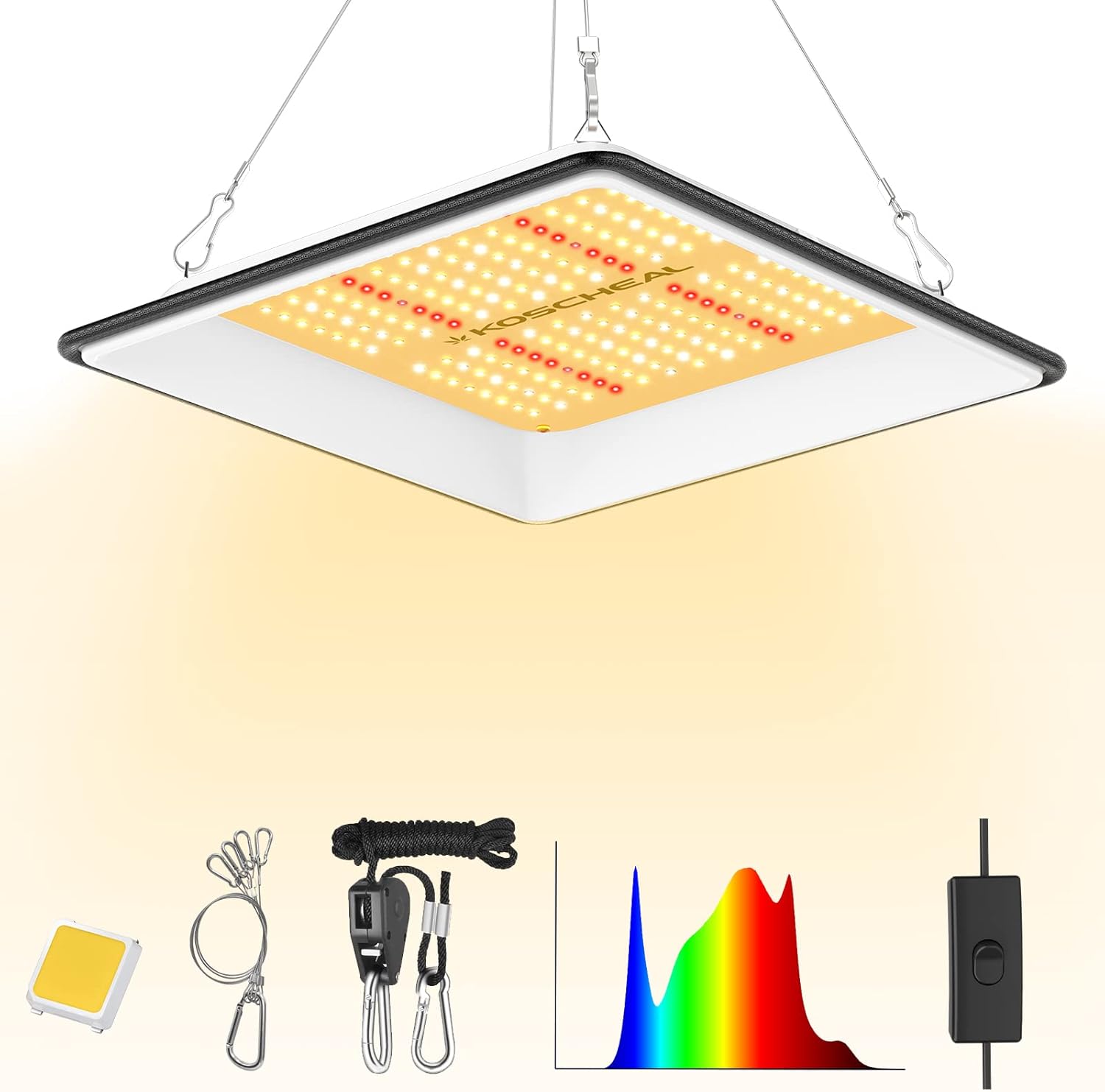 KOSCHEAL 600W LED Grow Light for Optimal Plant Growth