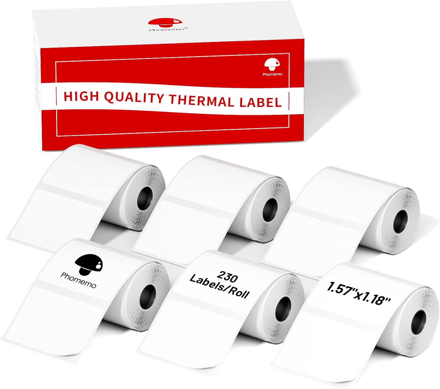 Phomemo Multi-Purpose Thermal Label Rolls - 230 Labels/Roll