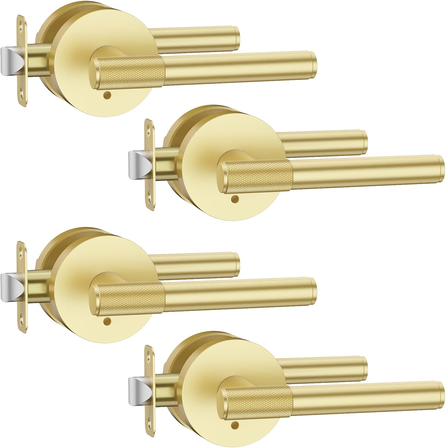 Privacy Gold Door Handles for Bedroom and Bathroom Use