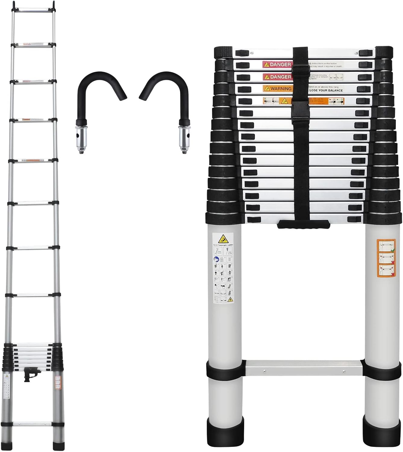 20.3ft Aluminum Telescopic Ladder for Safe and Easy Use