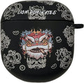 Bose QuietComfort Earbuds Case: Cute Lion Design, Portable Hook (Black)