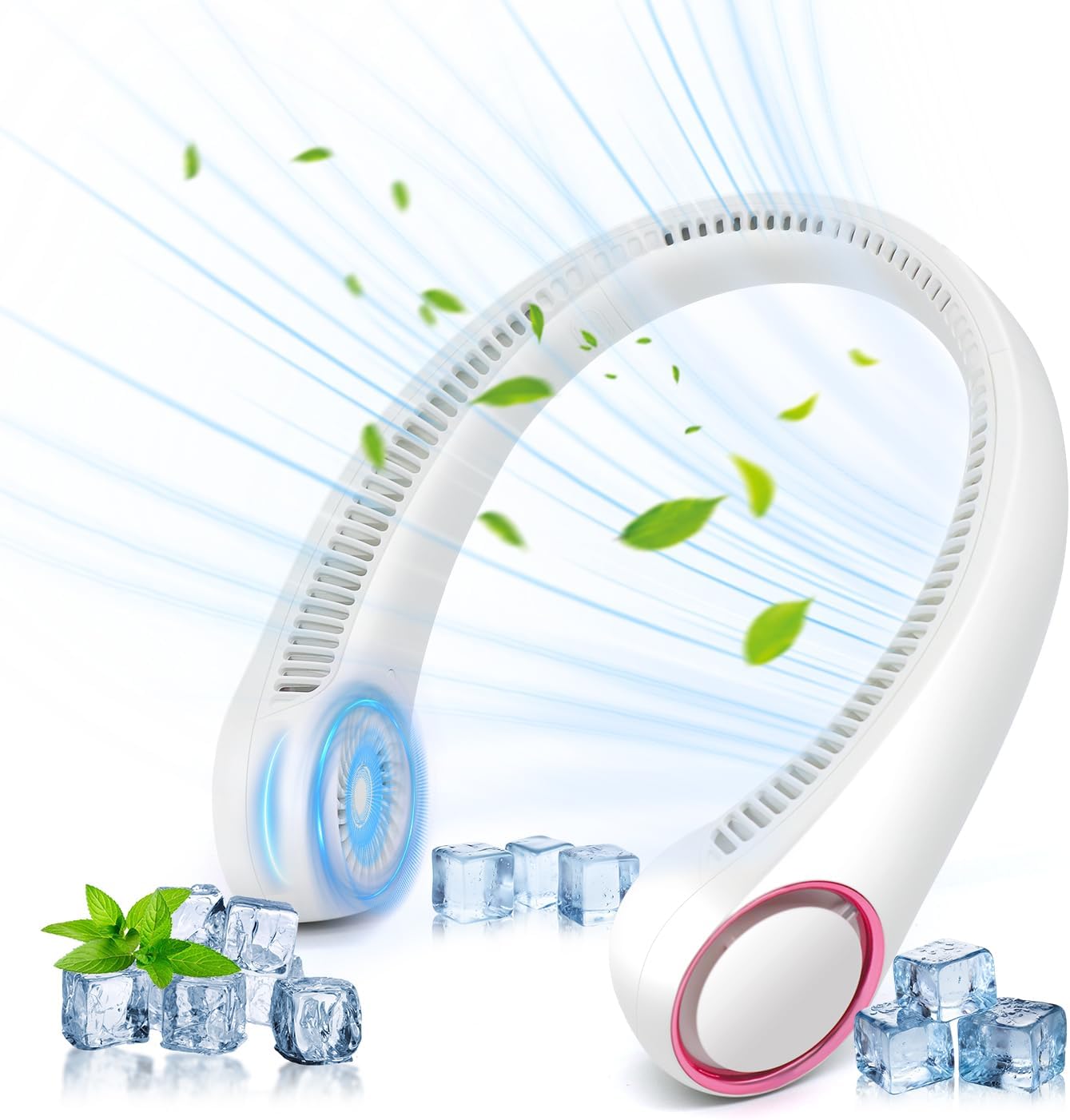 Wearable Bladeless Neck Fan: Hands-Free Cooling