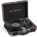 Magenta Journey Bluetooth Portable Suitcase Record Player - 3-Speed