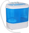 ZENY Portable Mini Twin Tub Washer & Spin Dryer - 9.9lbs Capacity, Dorm-Friendly Blue