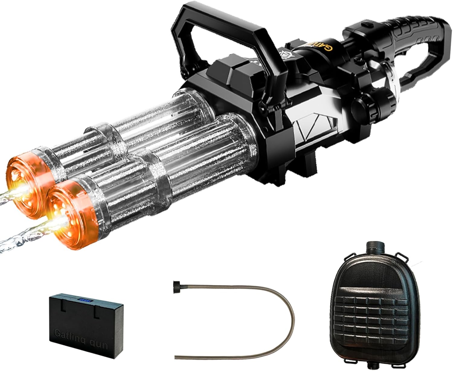 Electric Gatling Water Gun for Adults with LED Lights and Tank
