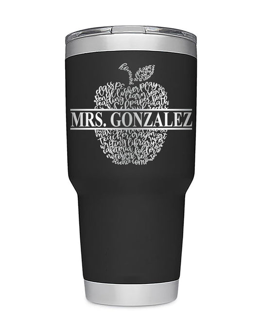Personalized Teacher Appreciation Gift - Laser Engraved Tumblers