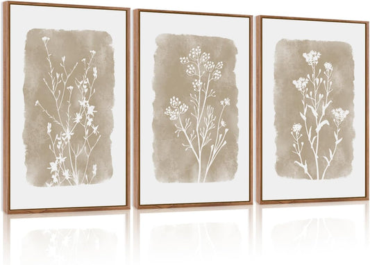 Botanical Farmhouse Wall Art Set - Rustic Plant Decor Prints