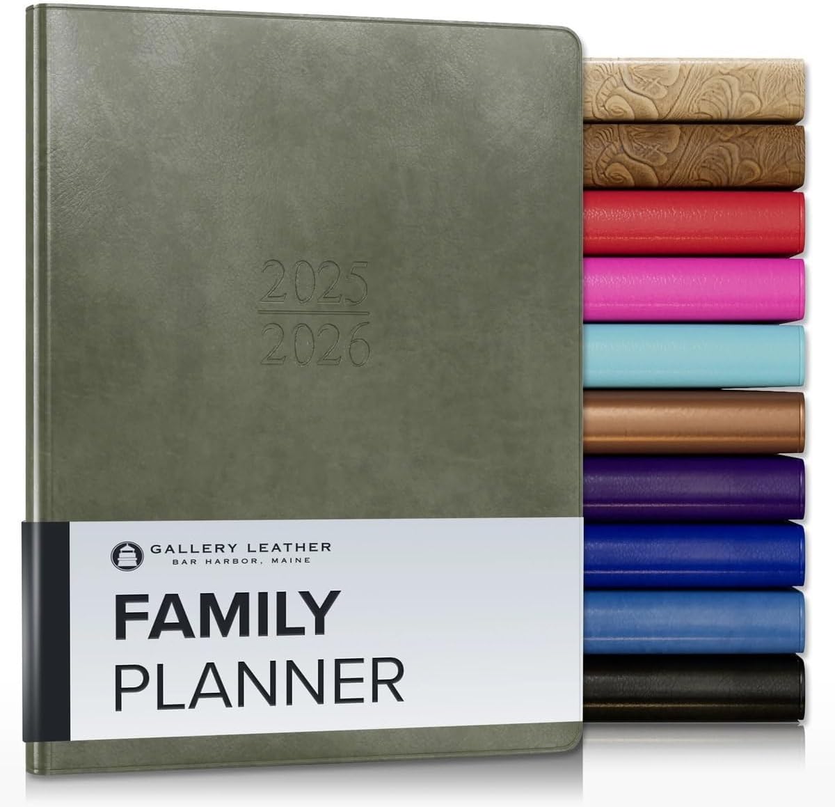 Gallery Leather Family Planner 2025-2026 for Moms - Stylish Design