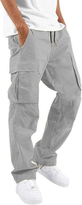HUNGSON Mens Cargo Pants Drawstring Joggers - Comfortable Daily Wear