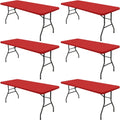 6 Pack Picnic Fitted Table Cover for 8 ft Rectangle Tables - Windproof