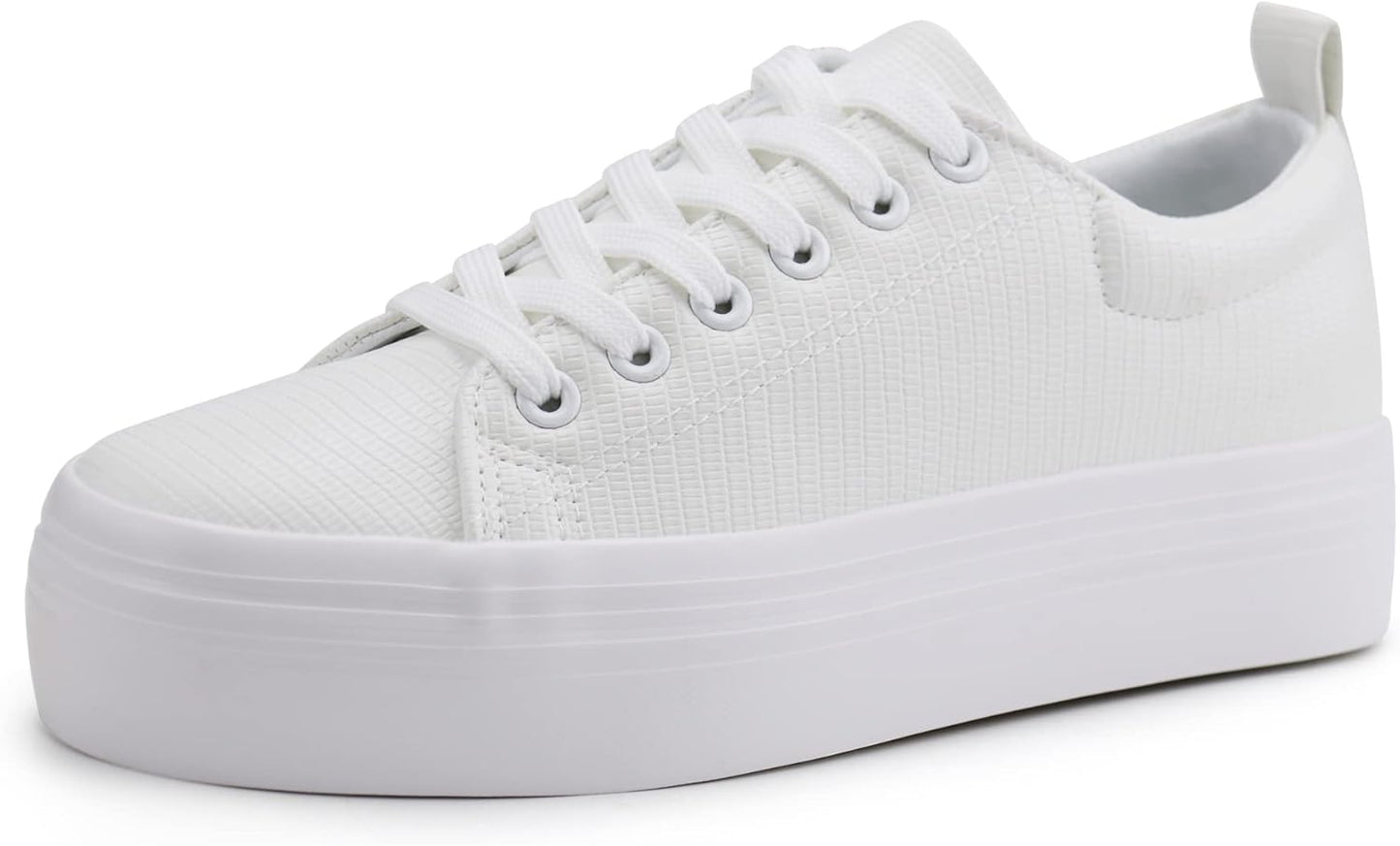 JABASIC Women Lace Up Platform Sneakers for Casual Fashion