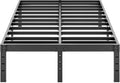 ALDRICH Metal King Size Bed Frame - 16 in Tall Black Platform