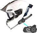 1Storm Full Face Motorcycle Helmet XL Pure White - Dual Visor