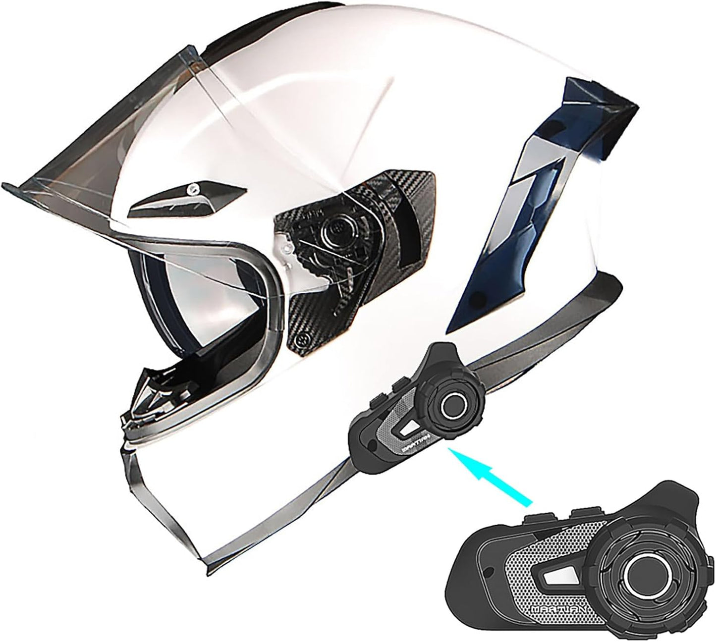 1Storm Motorcycle Full Face Helmet with Bluetooth Headset XL Size