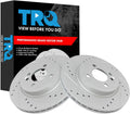 TRQ Front Performance Brake Rotors Set G-Coated - Direct Fit