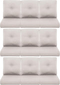 Outdoor Patio Cushion Set 22x24x4 in Beige - Removable Olefin Covers