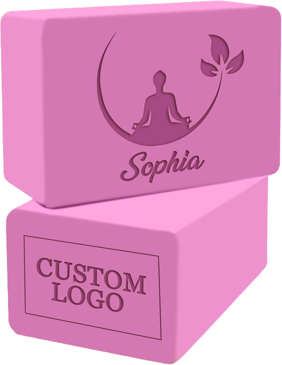 Custom Yoga Blocks Set - Personalized Non-Slip Design