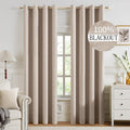 MIULEE Blackout Textured Curtains for Bedroom & Living Room