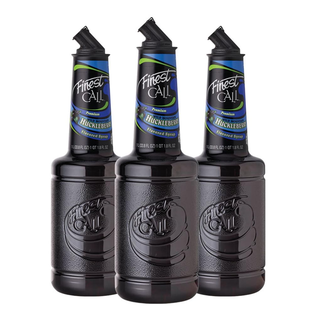 Finest Call Premium Huckleberry Syrup Drink Mix, 3-Pack Delight