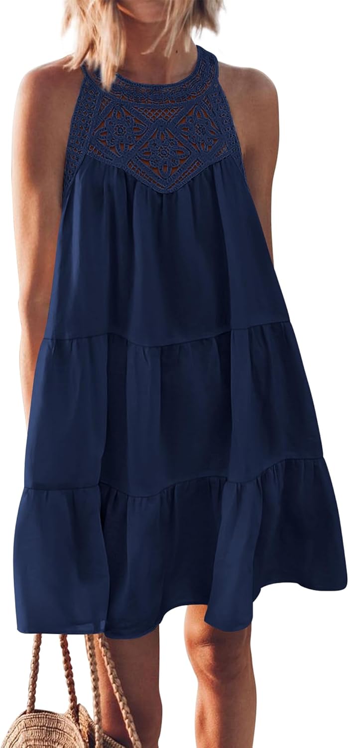 BTFBM Women Summer Halter Dresses Casual Spring 2025 Style