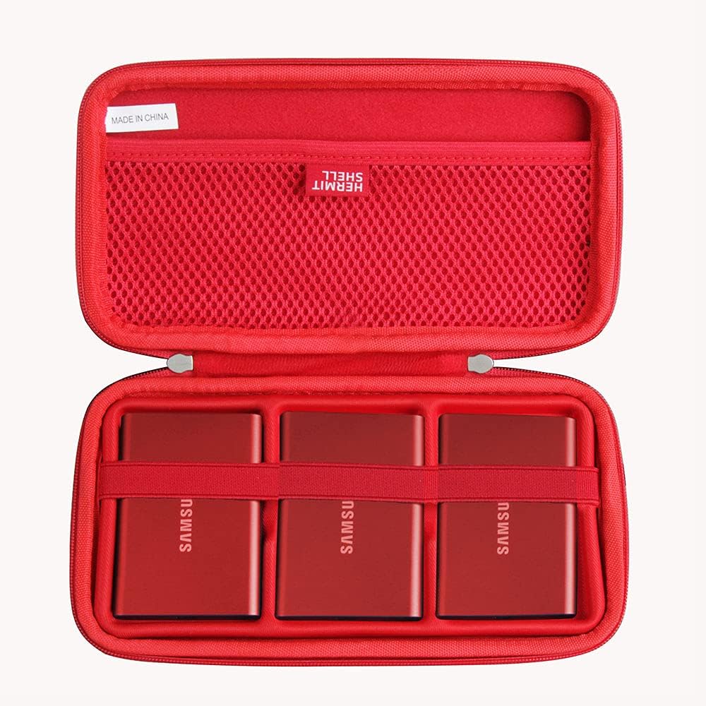 Hermitshell Samsung T7 SSD Case Trio - Red
