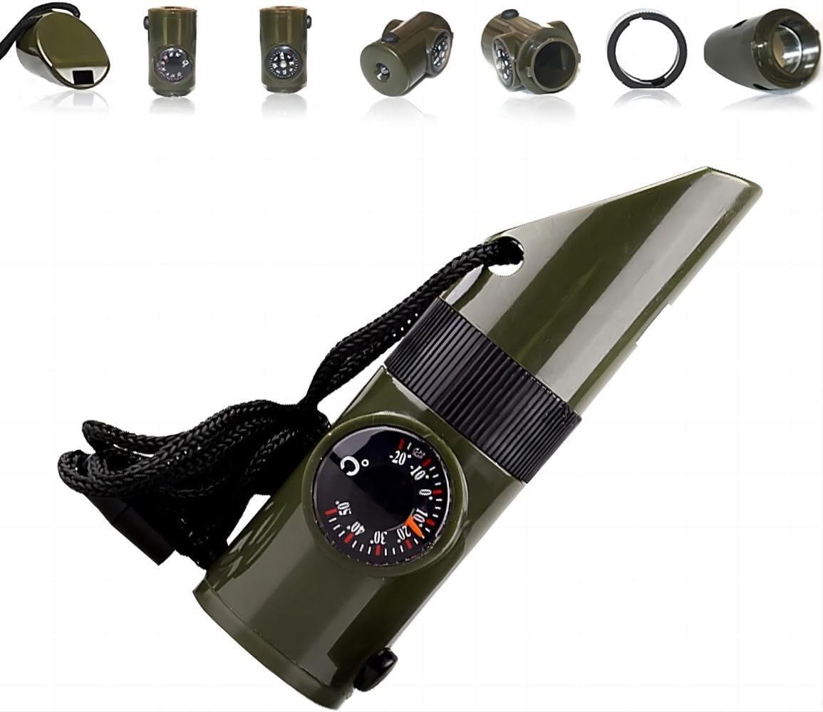 7-in-1 Outdoor Survival Whistle by Dewould - Essential Gear!