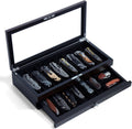 Knife Display Case Two-Tier Pocket Knife Case Box Storage for 15-17