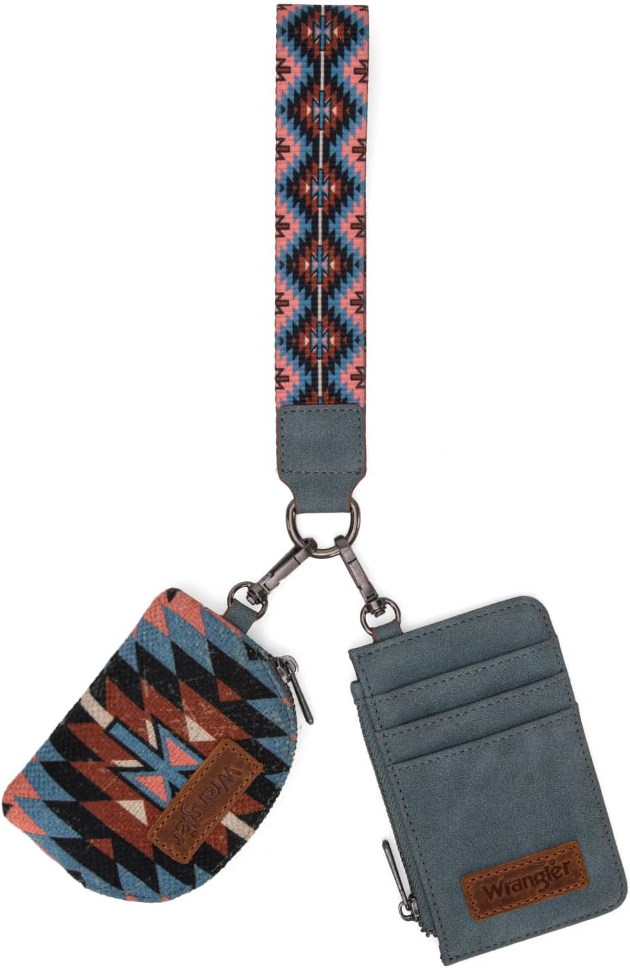 Wrangler Aztec Dual Pouch Wristlet Wallet for Women 4.8ft x 3ft