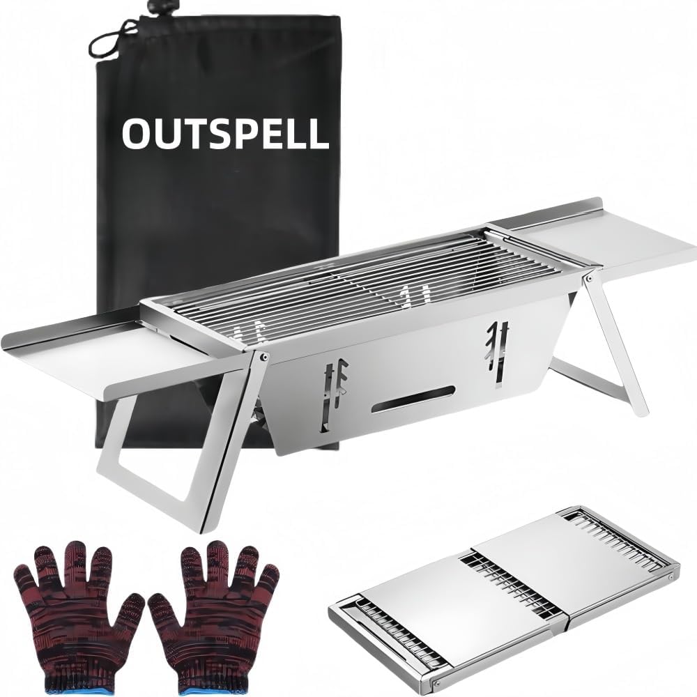 Portable Charcoal Grill for Camping and Picnics - Compact BBQ