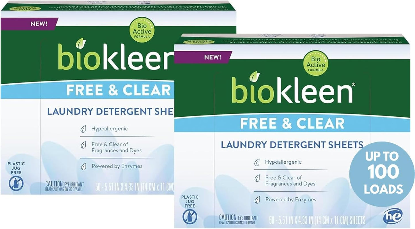 Biokleen Laundry Detergent Sheets - Eco-Friendly Cleaning Power