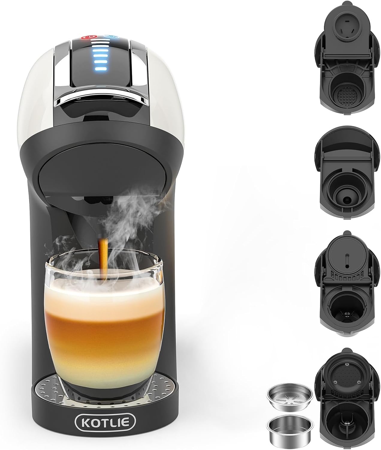 KOTLIE 5in1 Espresso Coffee Machine: Hot Brewing Bliss