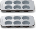 Caraway Nonstick Ceramic 6 Cup Muffin Pan Duo - Compact Non-Toxic